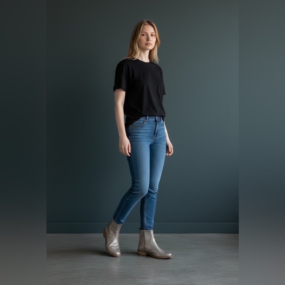 Chanii B Pewter Ankle Boots EU 37